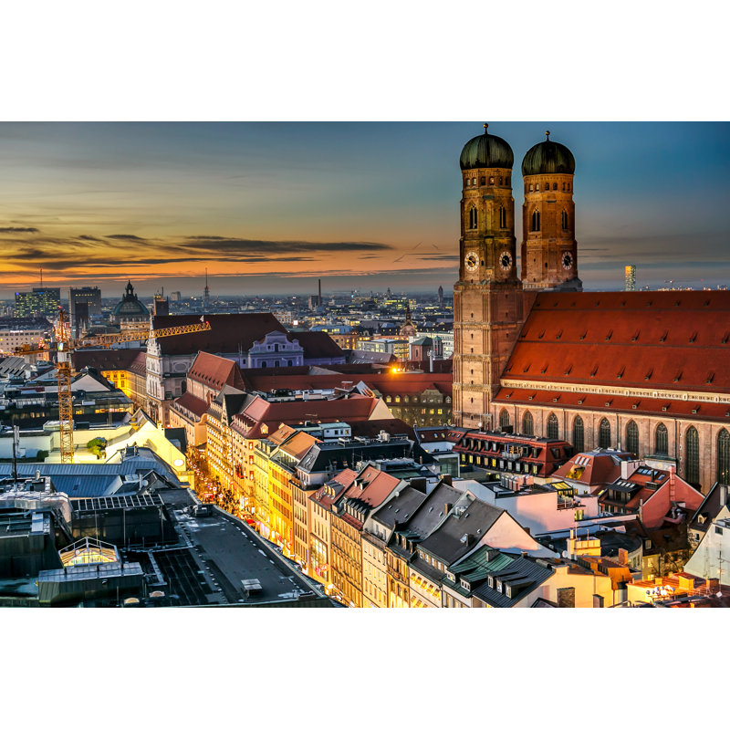 Munich City Center - Wrapped Canvas Print, 30cm H x 46cm W