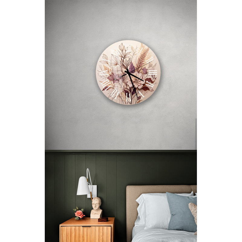 Horloge murale en verre trempé délicat, Blanc