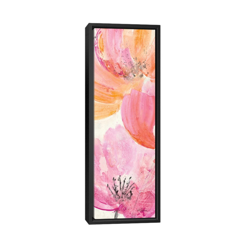« joyeux panel i », reproduction sur toile, H 36 po x l 12 po x P 1,5 po, Toile avec cadre noir