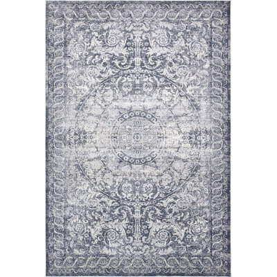 Tapis oriental bleu marine Parrado