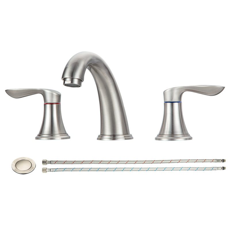 Widespread Bathroom Faucet, Silver