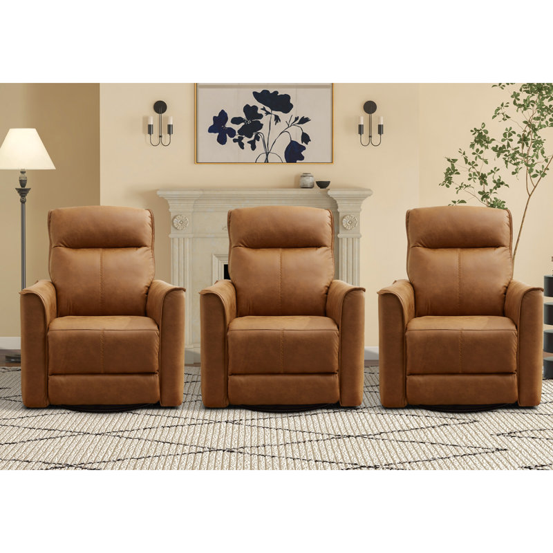Siège de cinéma inclinable 31,5 po, Brun / microfibre / microsuède à coutures brunes