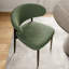 Chaises de salle à manger rembourrées en métal vert-473304698