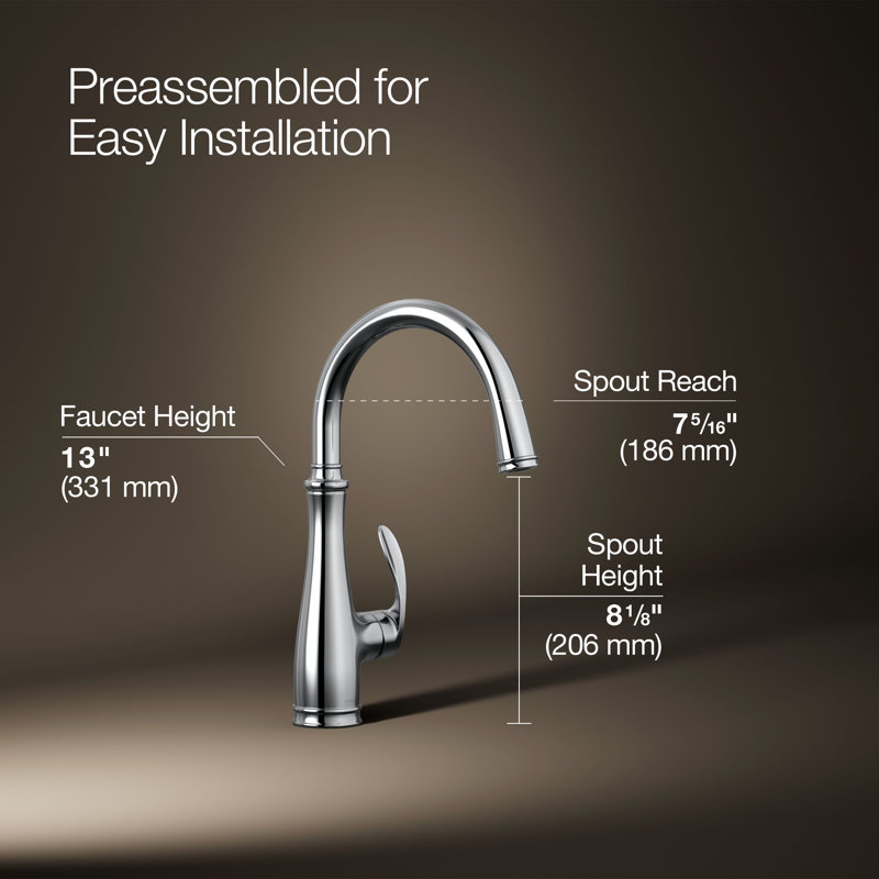 Bellera Touch Single Handle Kitchen Faucet, Polished Chrome