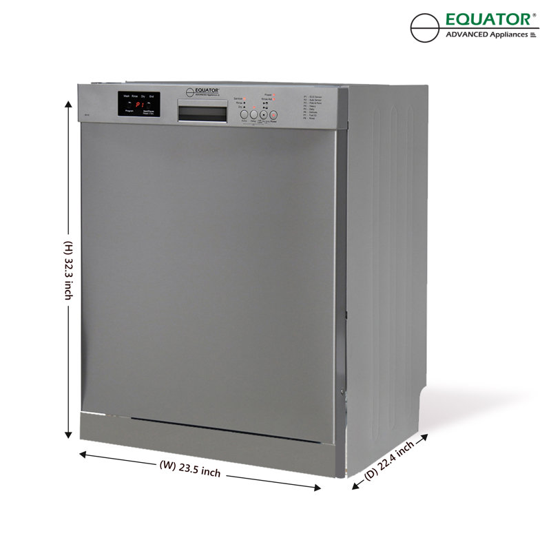 Lave-vaisselle Equator 24 po 14 pl., Gris