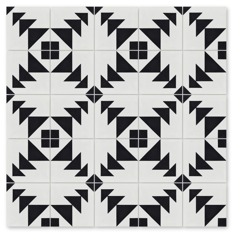 Code Talker A 8" x 8" Cement Patterned Wall & Floor Tile