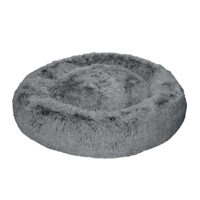 Calming Cuddler Long Fur Donut Bed