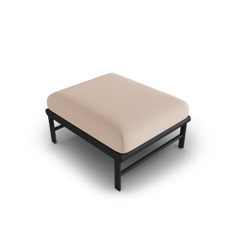 Upholstered Outdoor Ottoman, Beige