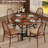 43" Industrial Round Dining Table for 4-6,Metal Mesh Shelf & Black Frame for Kitchen,Dining Room-126622858