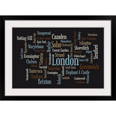 «London Text Map» par Bellen, art textuel