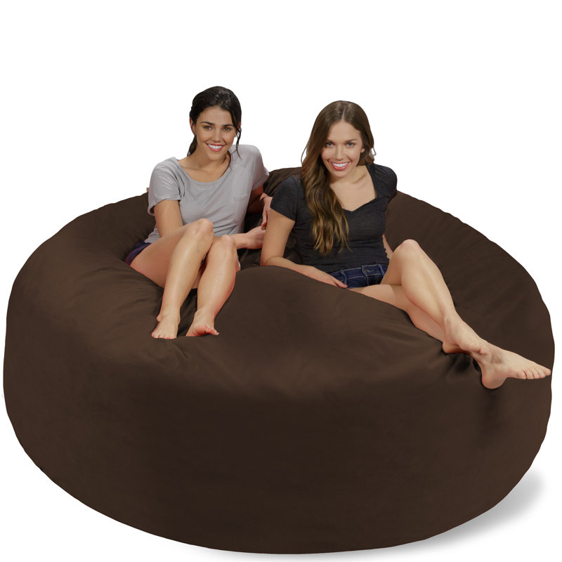 Fauteuil à billes - Fauteuil à billes rond rembourré en mousse à mémoire de forme avec housse amovible et lavable à la machine - Fauteuil à billes avec housse en microfibre douce - Plusieurs tailles et plusieurs tissus lavables à la machine