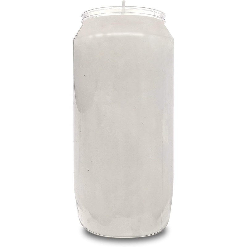 Unscented Jar Candle with Plastic Holder, 1 Pack, 6" H x 2.6" W x 2.6" D