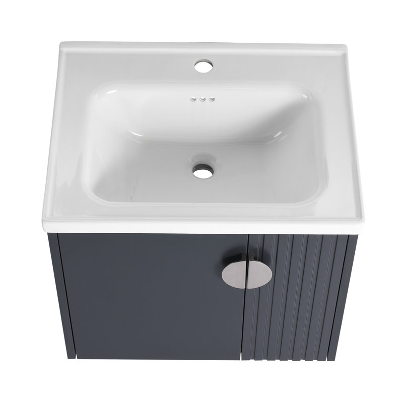 Meuble-lavabo avec lavabo, Noir