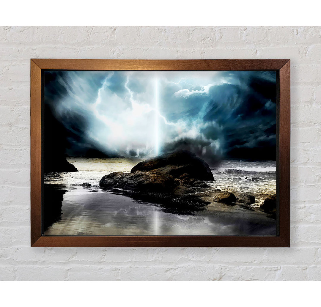 Storm On The Beach - Einzelne Bilderrahmen Kunstdrucke