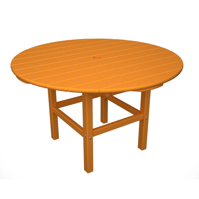 POLYWOOD Kids 37" Dining Table, Tangerine