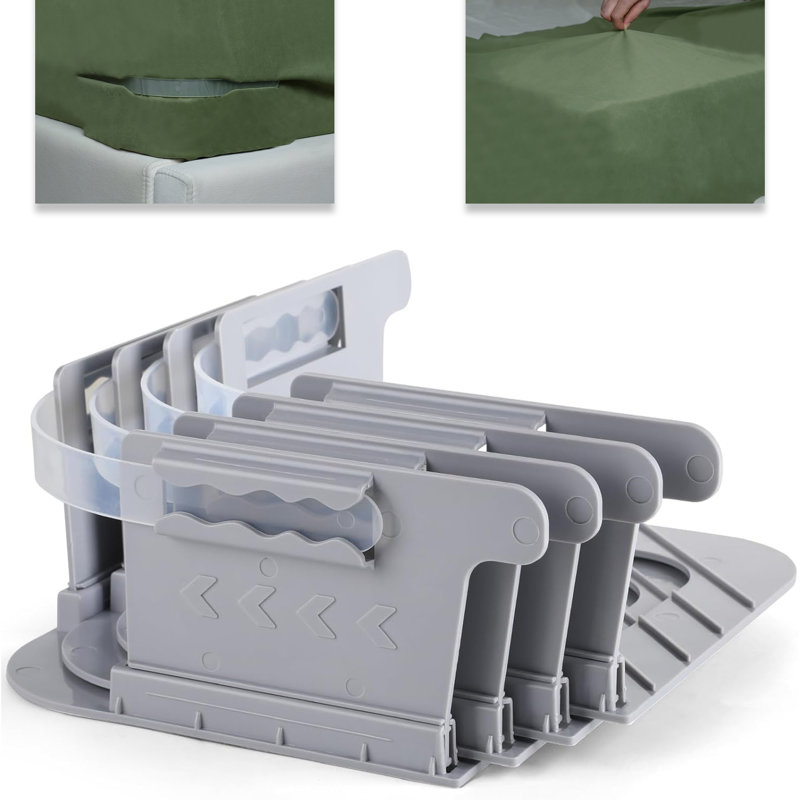 Courroies de support de draps convenant au coin, tous les types de matelas, Gris