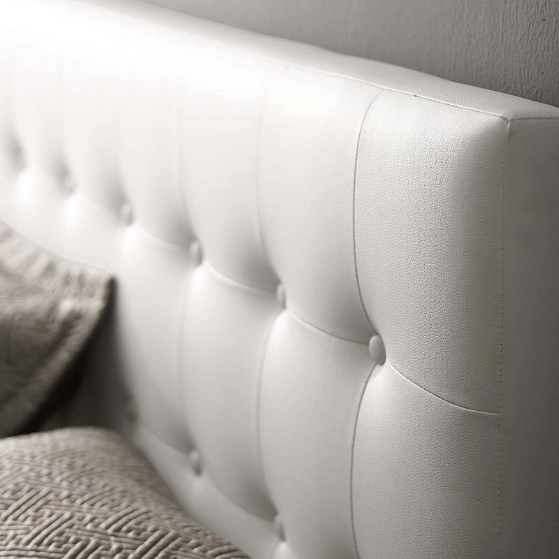 Modway Emily Upholstered Vinyl Headboard, White, Twin