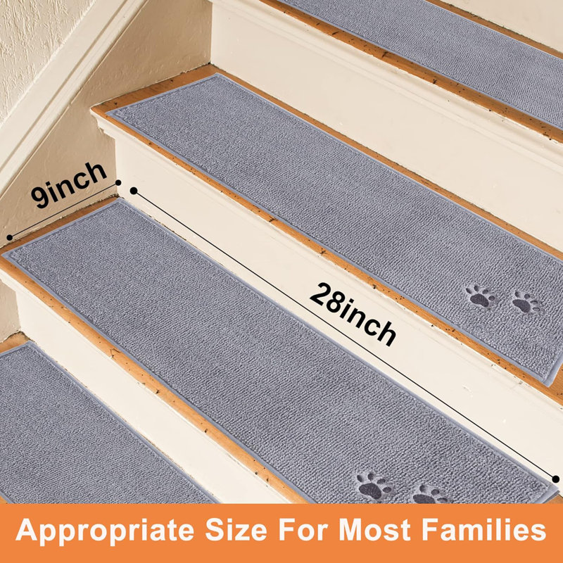 Jullissa Non-Slip Stair Tread, Gray
