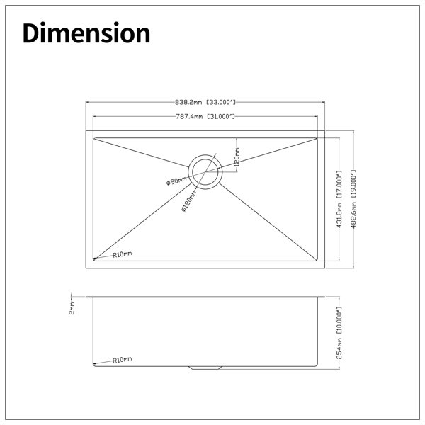 Dimensions du produit