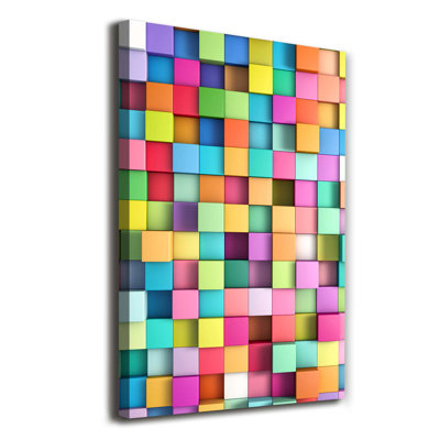 Abstraction Squares - Wrapped Canvas Print
