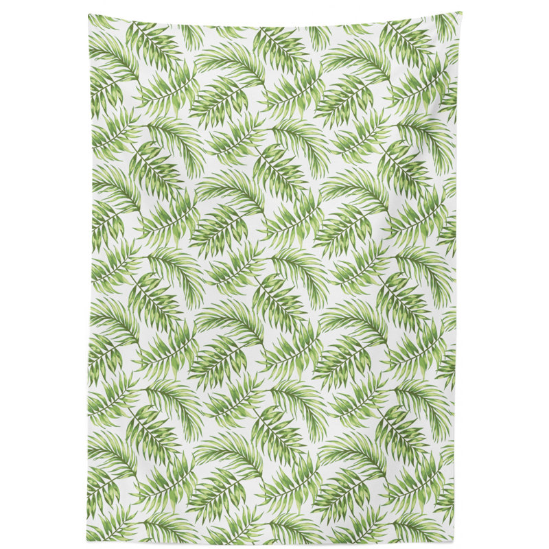 Palm Leaf Dining Room Kitchen Tablecloth, 70" L x 52" W