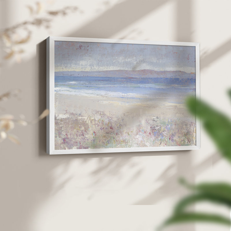 «Beach Textures I», reproduction encadrée, H 11 po x l 14 po, Blanc