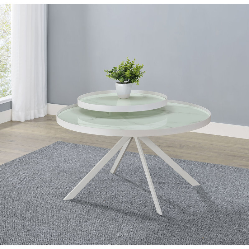 Table basse contemporaine 36,15 ", White