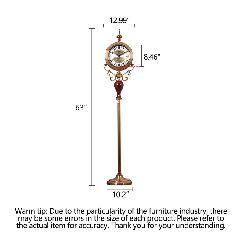 Horloge de plancher de style européen