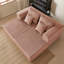 Canapé-lit de 82,7 po avec matelas double, canapé-lit rembourré en velours côtelé avec 4 coussins décoratifs et large accoudoir pour le salon, l'appartement, aucun assemblage requis-40501345
