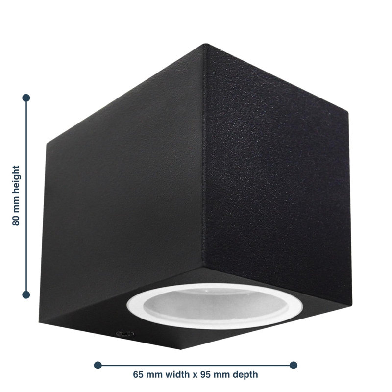 8cm H Outdoor Flush Mount, Black