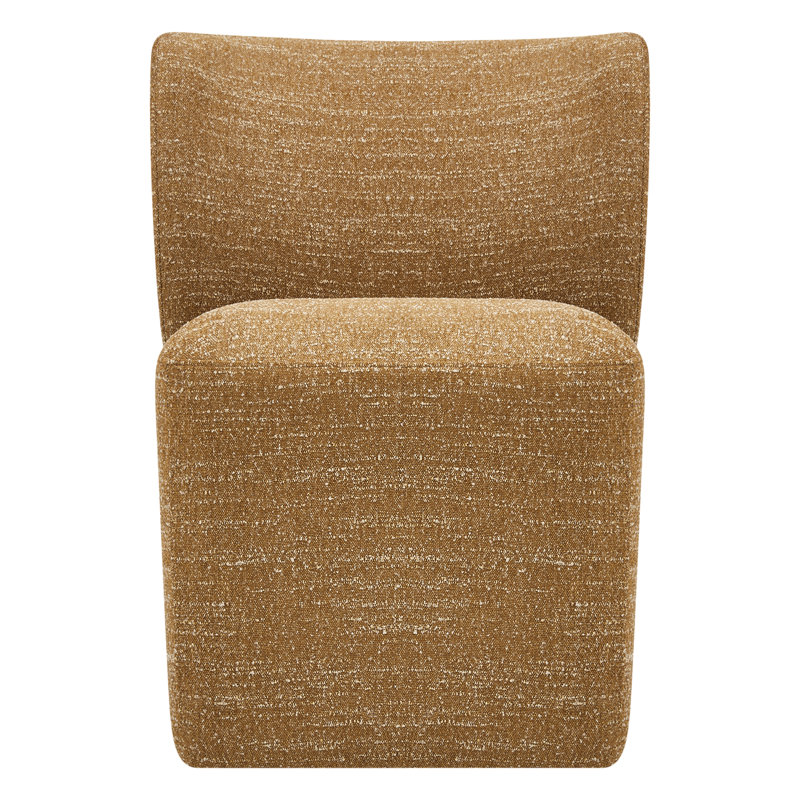 Chaise rembourrée Madie, Moutarde