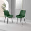 Edzard Double Pedestal High Gloss Dining Table Set with 4 Luxury Velvet Dining Chairs-50897082