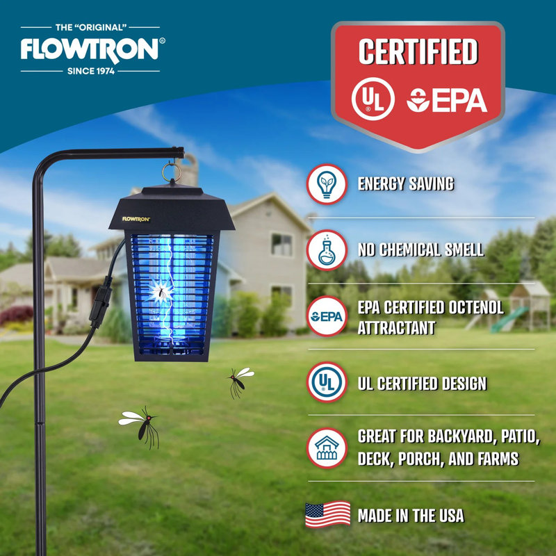 Capot de remplacement Flowtron BK-15 pour l'extérieur électrique Bug Zapper - Pièce robuste Zapper