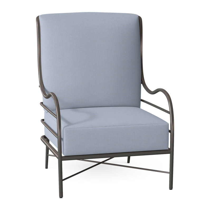 Carmel Arm Chair with Cushions, No Welt, Arbor Chambray