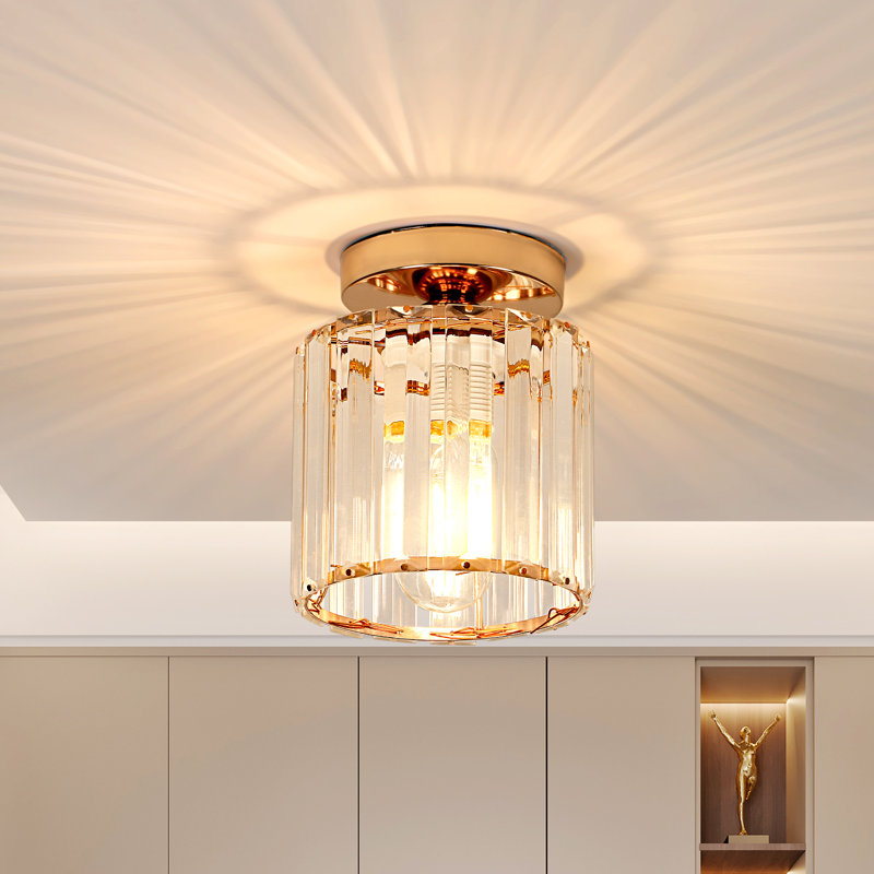Ahilyn Crystal Flush Mount, Gold