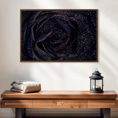 Rose noire scintillante