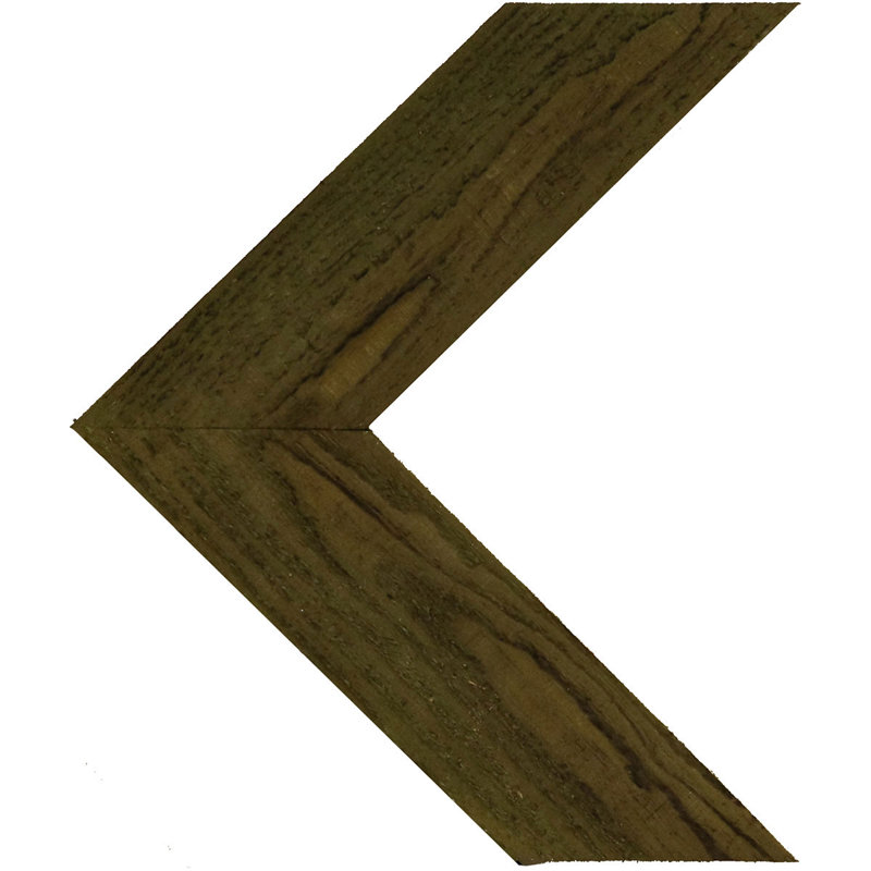 Décoration murale rétro à chevrons campagnards, Vert patiné, H 14 po x l 12 po x P 0,75 po