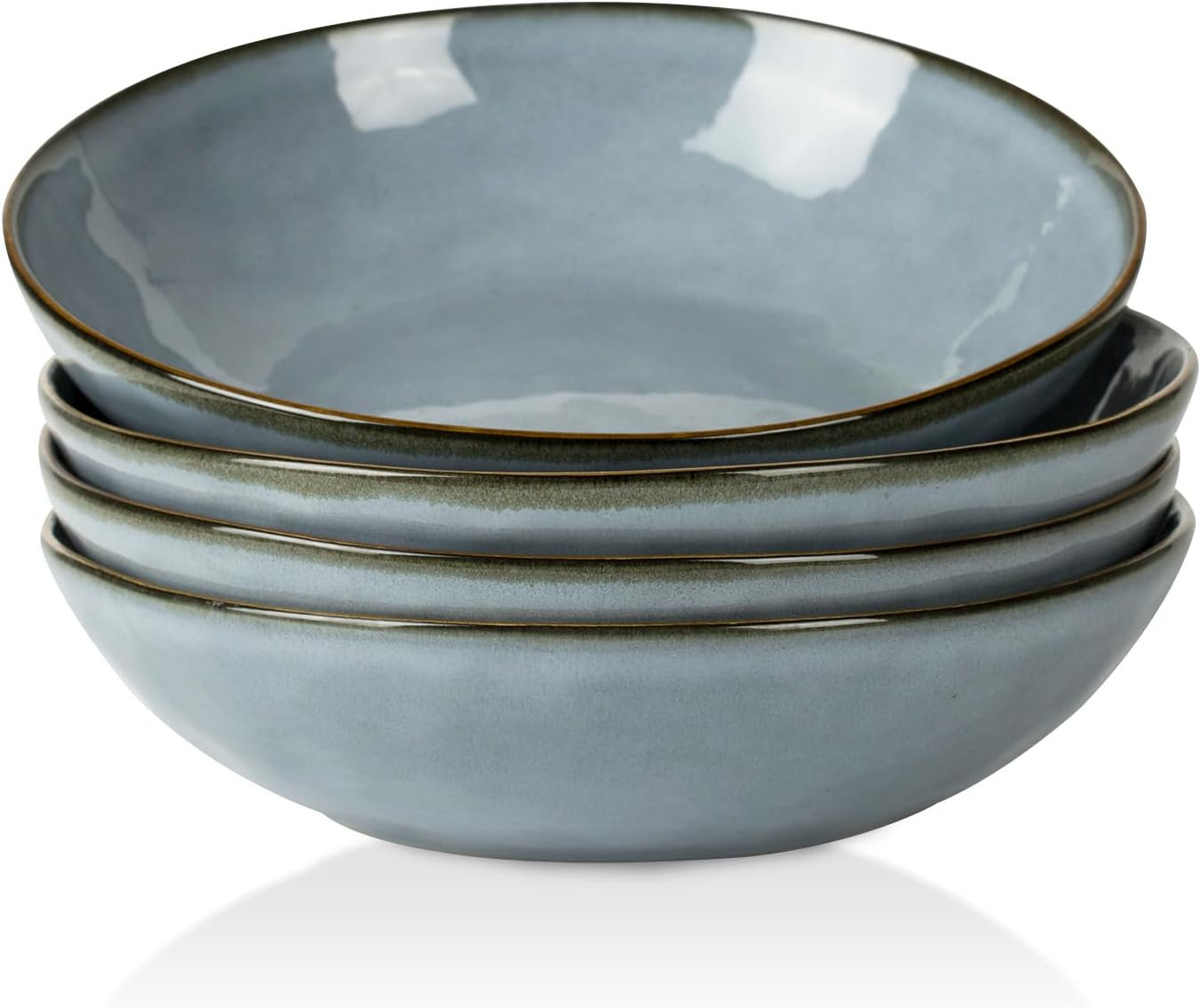 Leny 8.5'' Stoneware Large Pasta Bowl, Blue