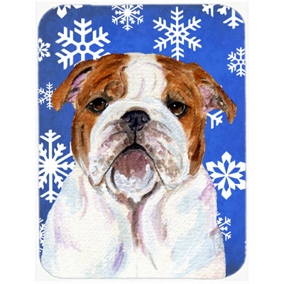 The Holiday Aisle Ashlynn English Bulldog Glass Cutting Board