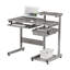 Bureau d'ordinateur complet, gris