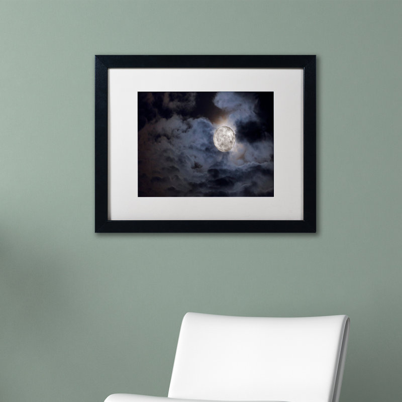 «Joden Supermoon» par Jason Shaffer, reproduction de photo encadrée, Blanc, H 16 po x l 20 po x P 0,5 po, Argent