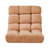 Floor Chair, 14 Adjustable Positions Folding Floor Gaming Chair with Back Support, Sturdy Metal Frame with Recycled Foam and Coral Fleece Surface, Multifunctional for Reading, Relaxing, Brown-1008143444