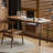 55.12"Light walnut Rectangular Solid Wood desks-107485063