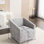 Fauteuil pivotant 360 ° en gris chenille - Rehaussez l'ambiance moderne et fonctionnelle de votre cinéma maison-420167062