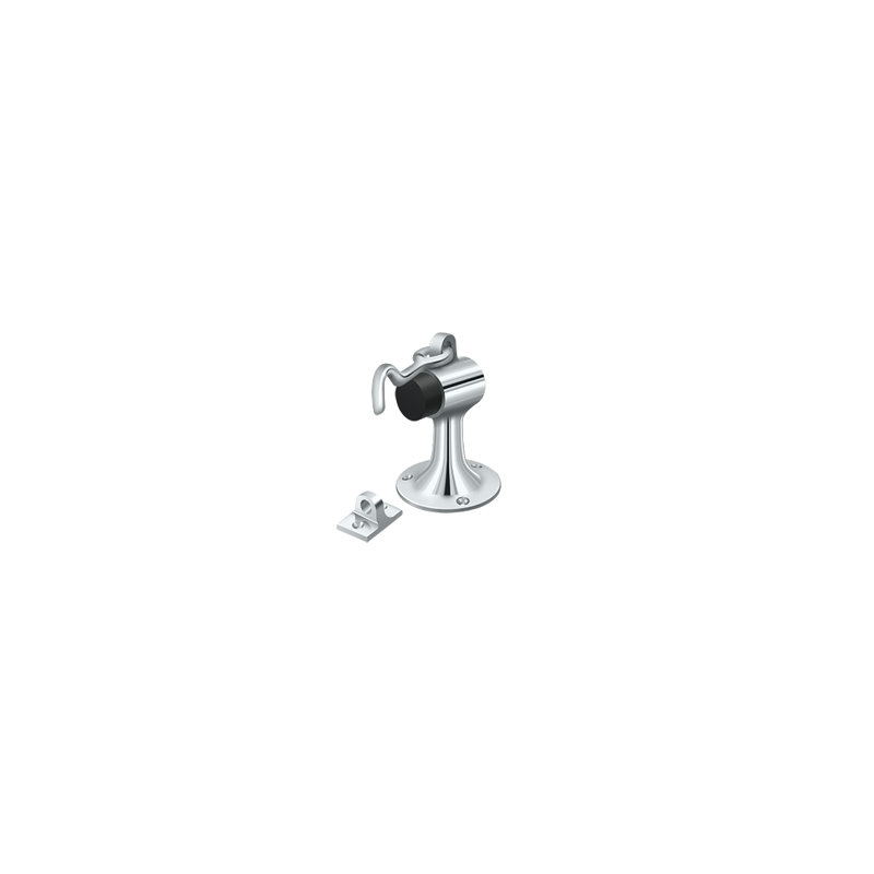 Door Stop, Polished Chrome