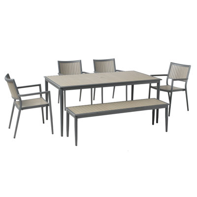 Genevieve Rectangular 78'' Long Dining Set