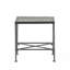  Table d'appoint d'extérieur moderne, table de bout en osier durable avec structure en fer, design élégant pour le jardin, le patio ou le balcon, noir