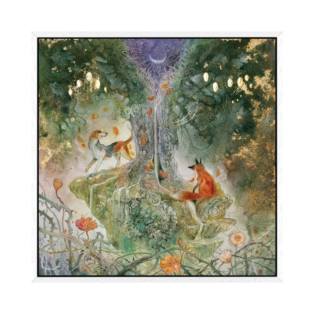 Fox And Hound by Stephanie Law - Print on Canvas