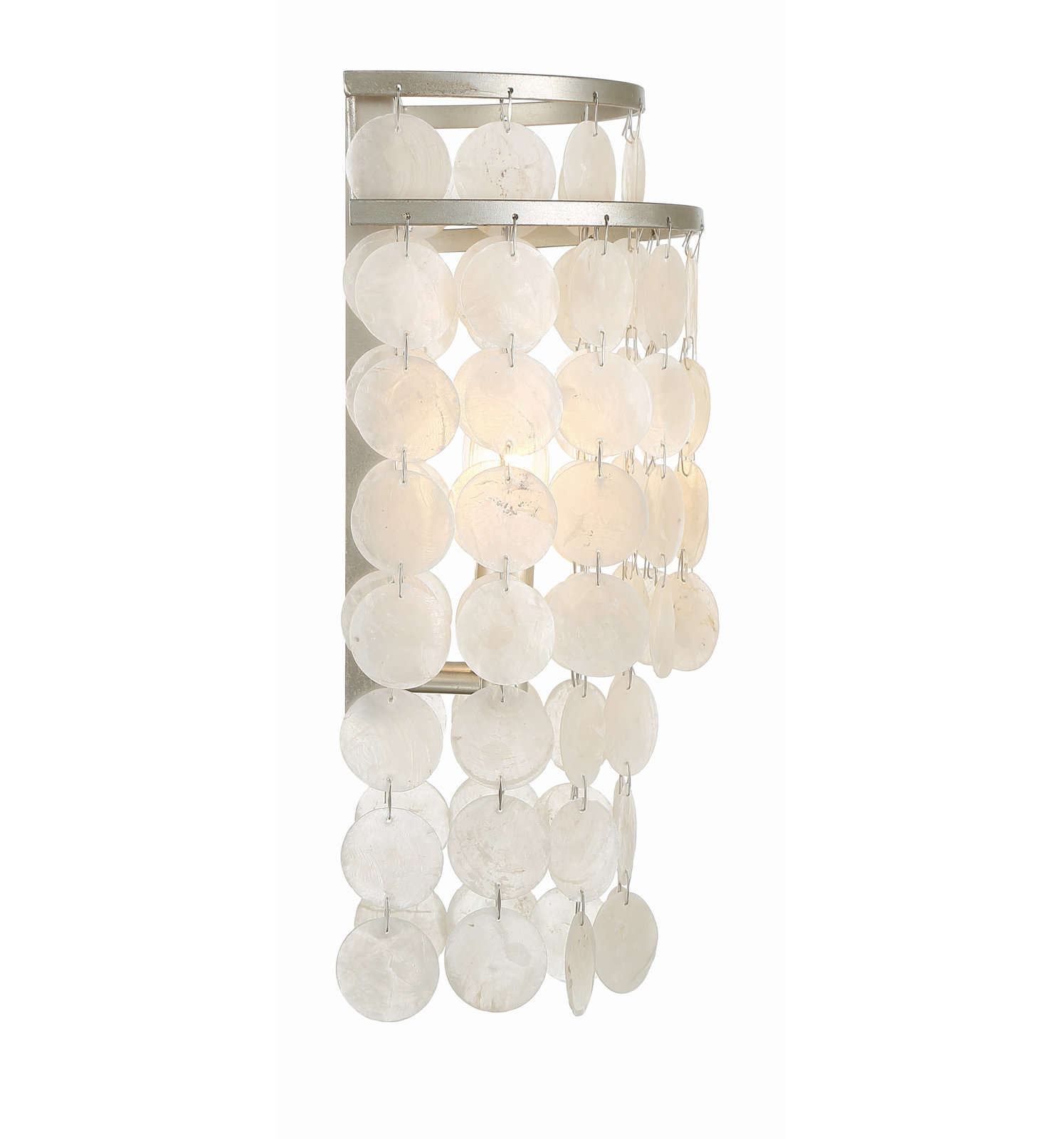 Concord 2-Light Dimmable Flush Mount Sconce, Antique Silver