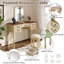 Coiffeuse de maquillage avec miroir et tabouret